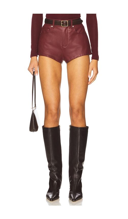blanknyc hot short in burgundy.