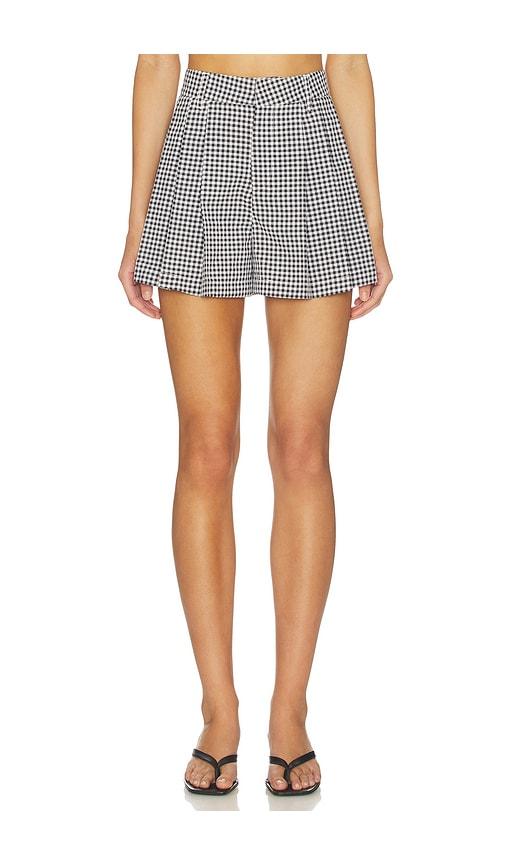 blanknyc plaid skirt in black,white.