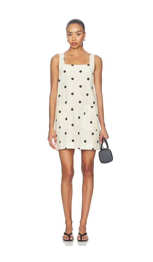 blanknyc polka dot mini dress in cream.