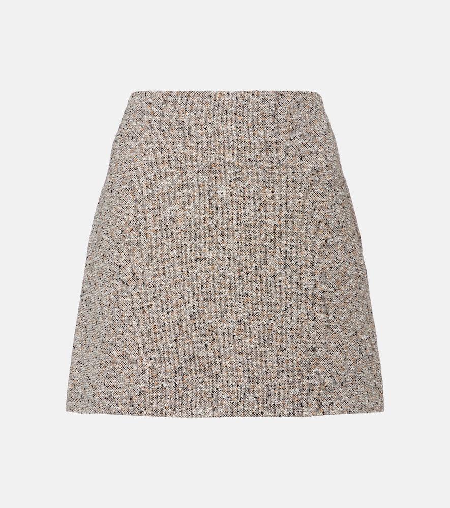 blazé milano coci linen-blend tweed miniskirt