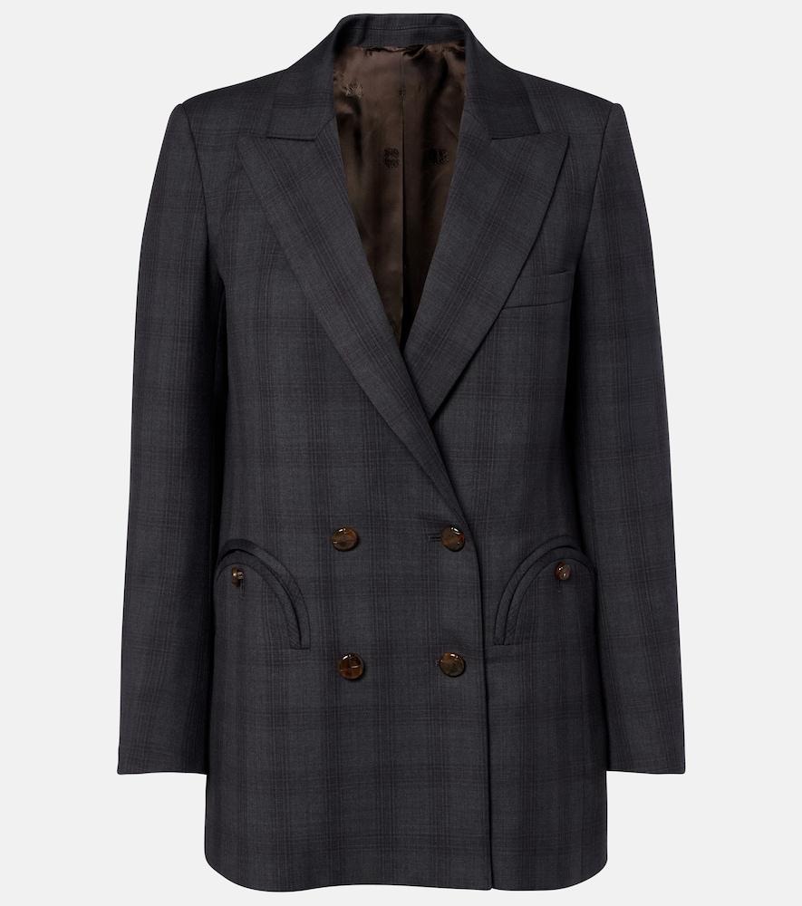 blazé milano everyday checked virgin wool blazer