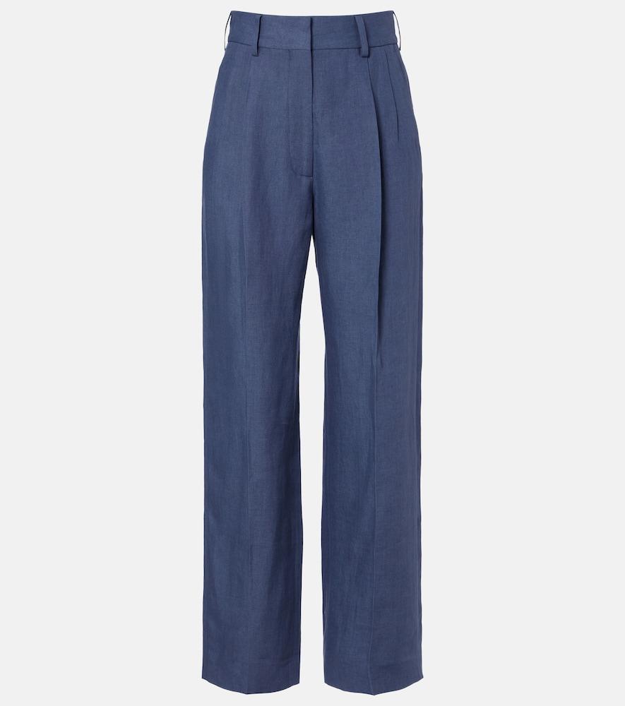 blazé milano fox linen straight pants