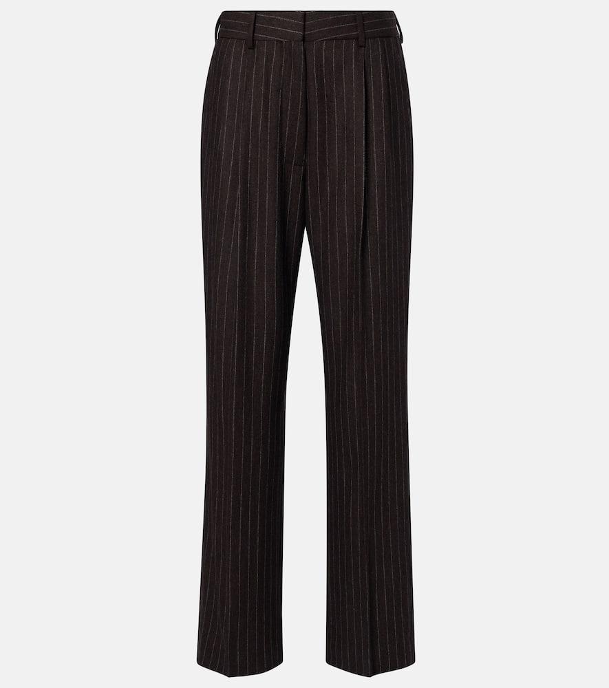 blazé milano fox wool and cashmere straight pants