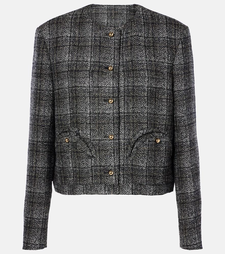 blazé milano lulua shamo checked cropped wool
