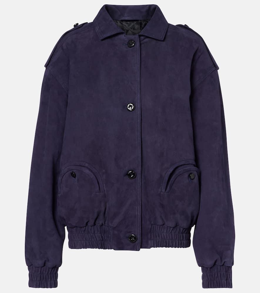 blazé milano viva charlie suede bomber jacket