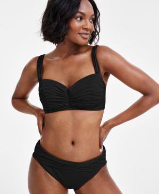 bleu rod beattie shirred underwire bikini d cup top sarong hipster bikini bottoms