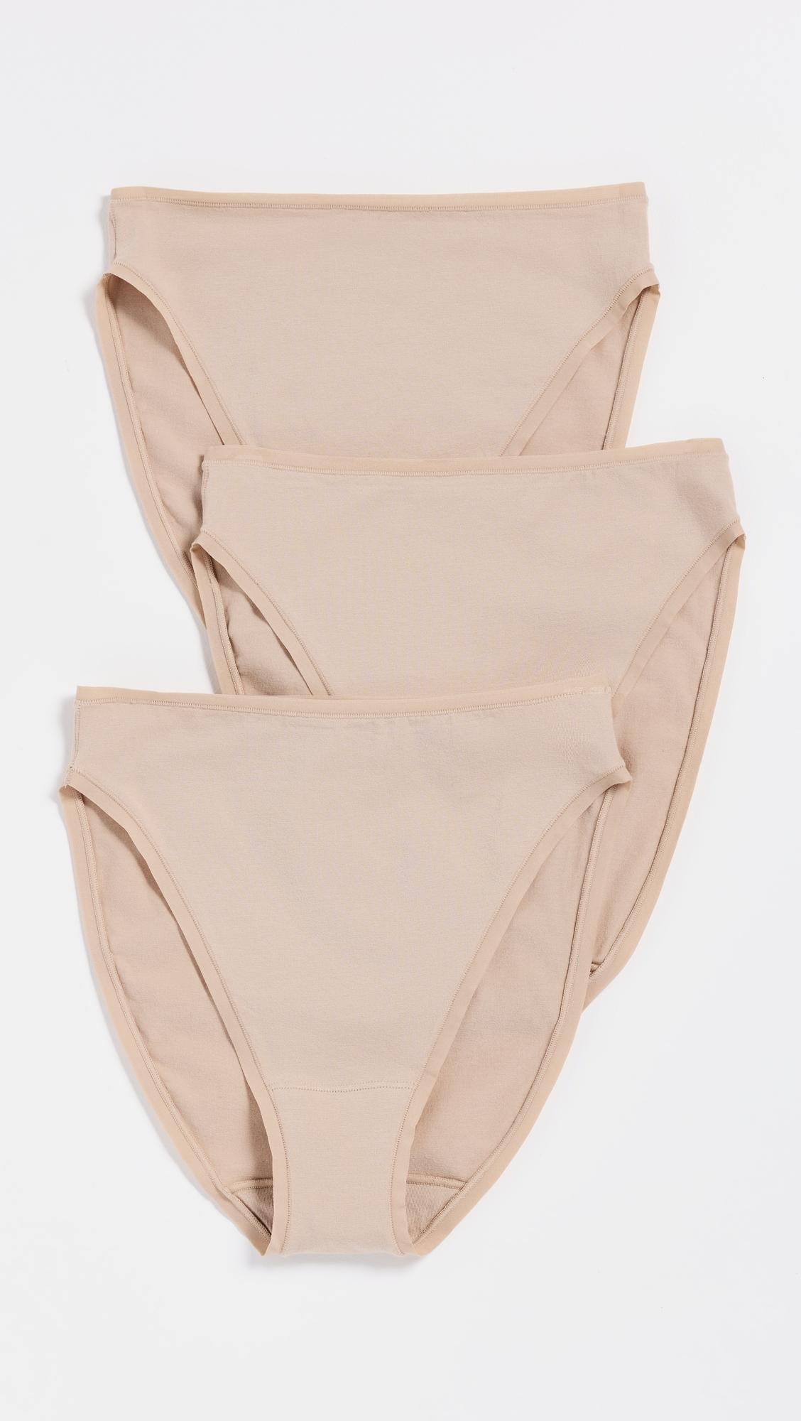 bliss bare cotton high cut briefs 3 pack