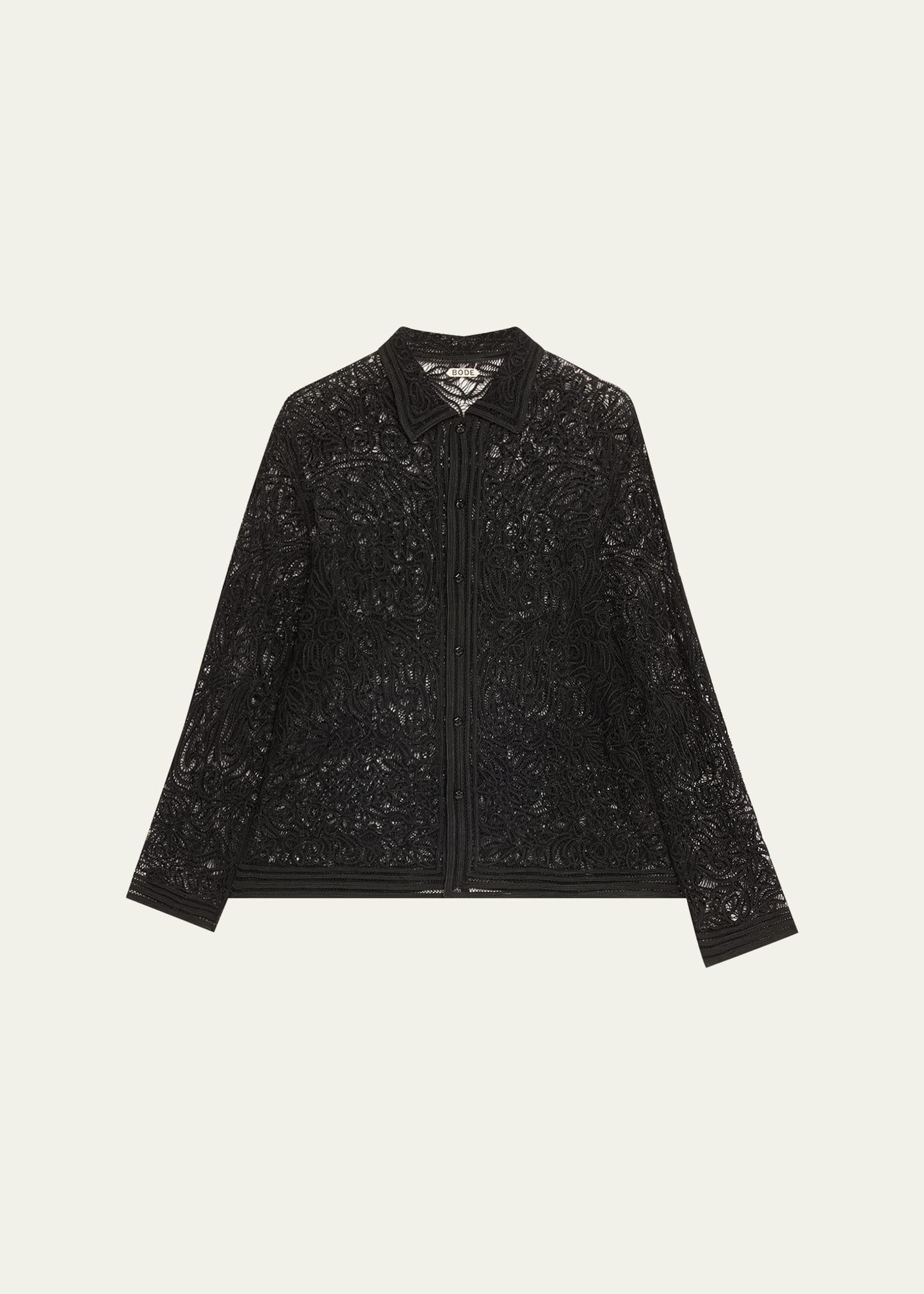 blooming threadwork lace shirt