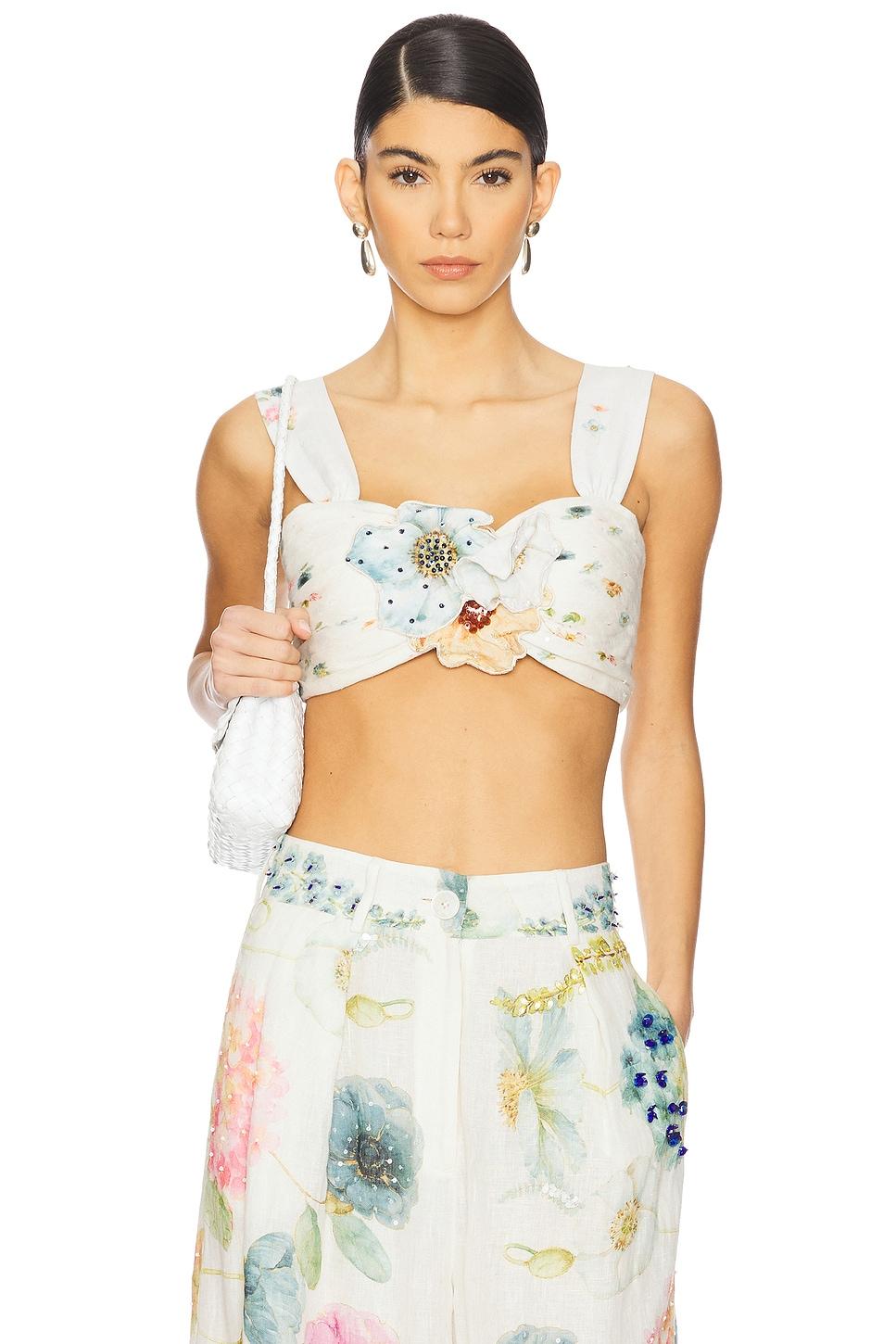 blossom belle pleated crop top