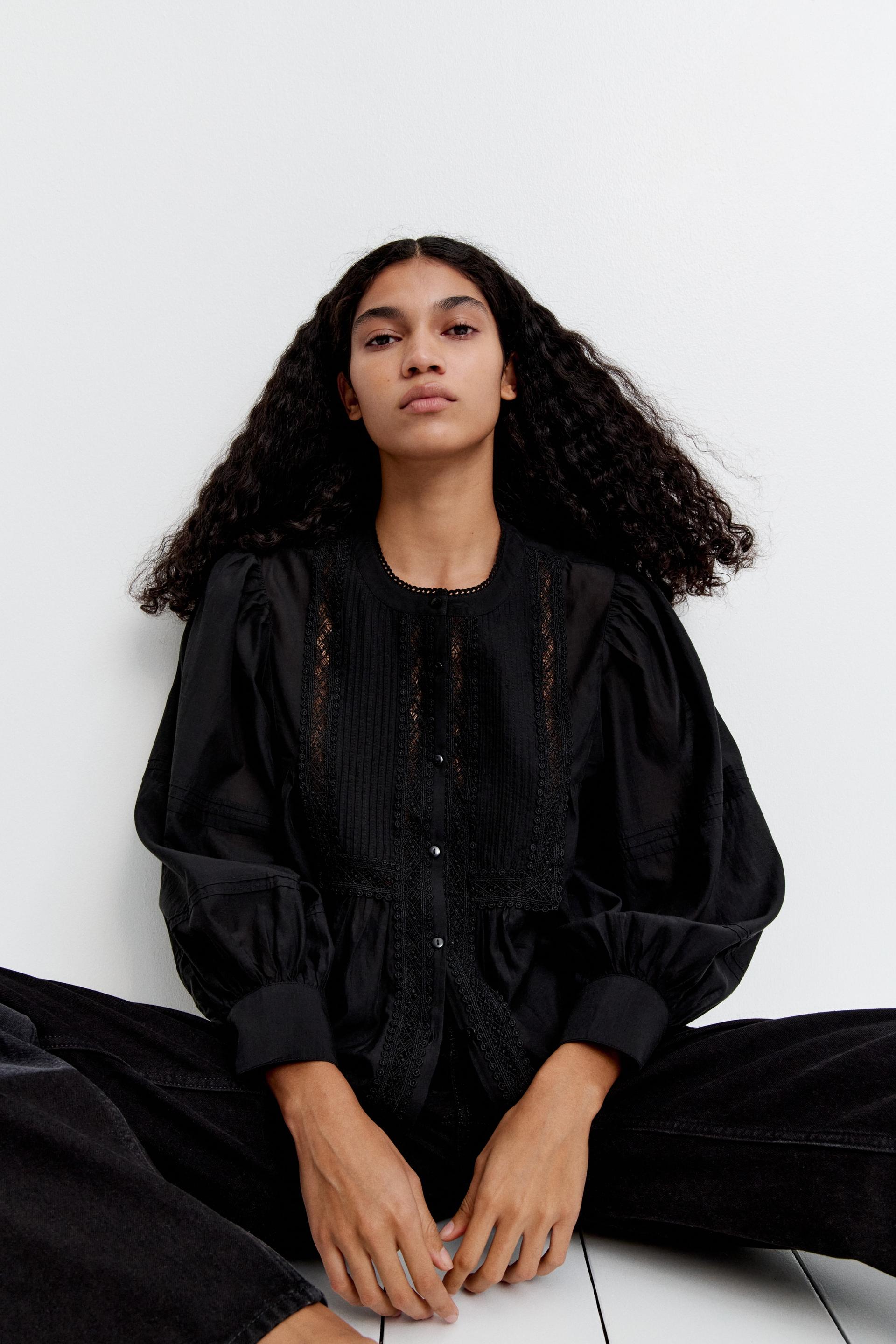 blouse with pintucks