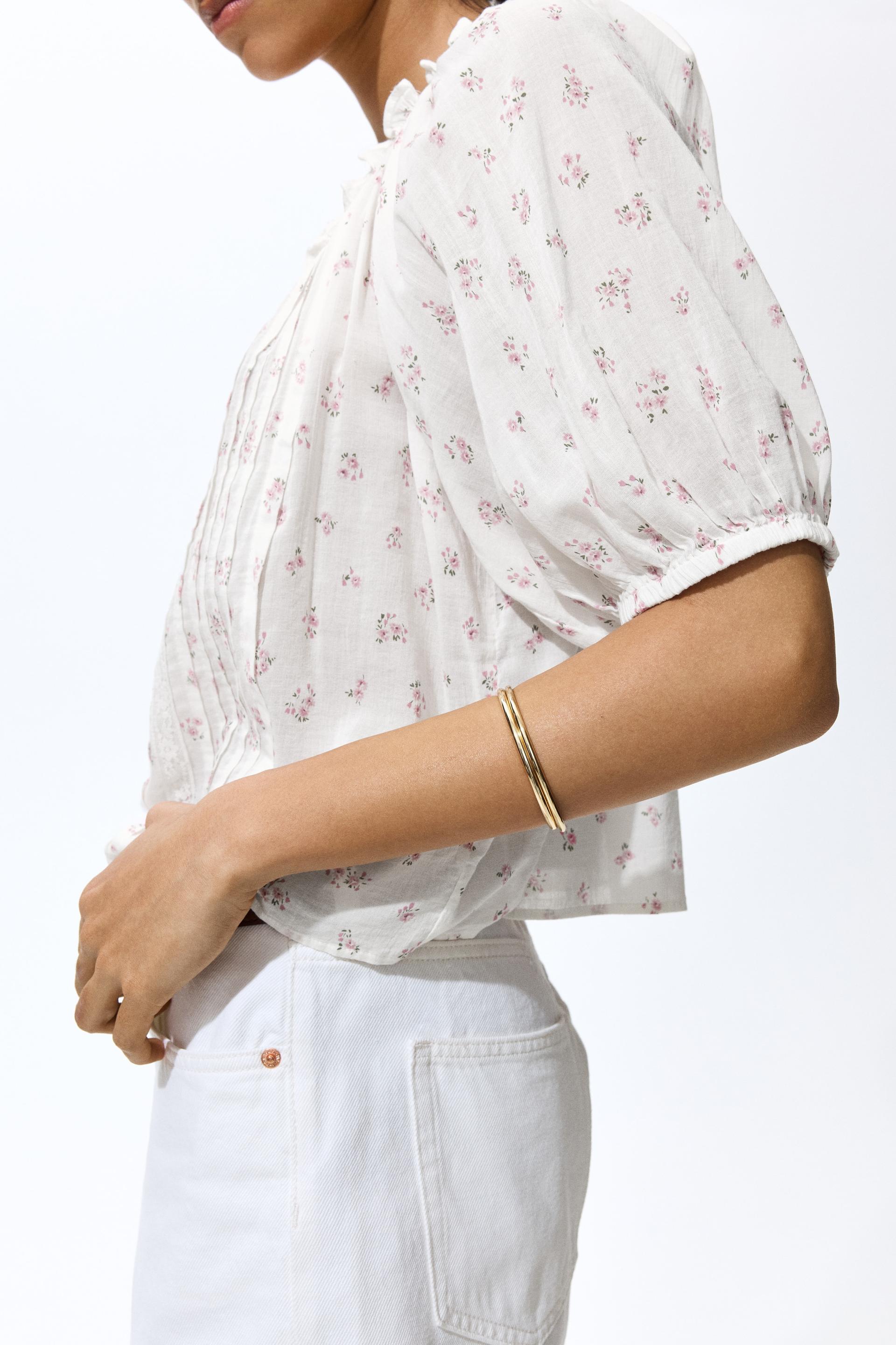 blouse with pintucks