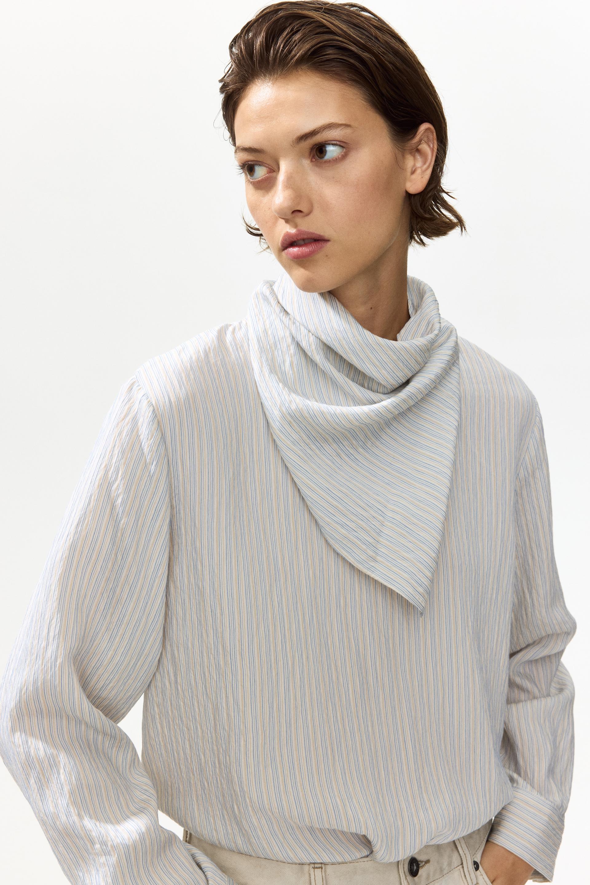 blouse with scarf