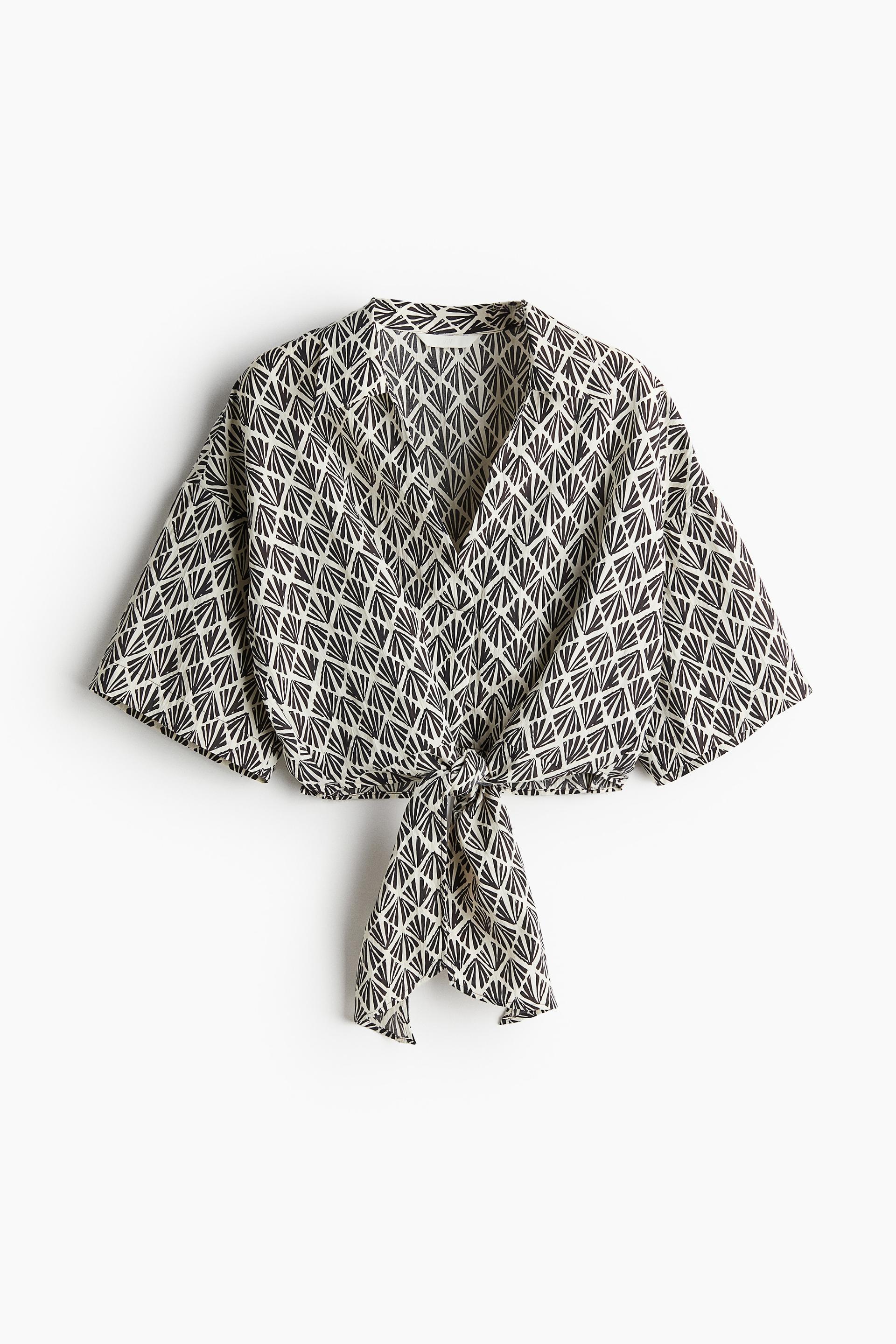 blouse with tie detail