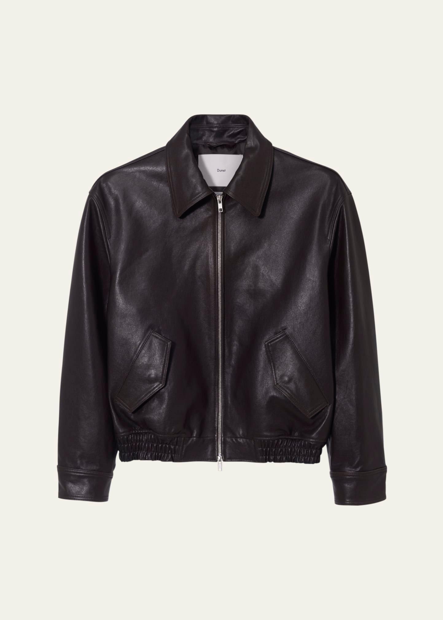 blouson lambskin leather jacket, unisex