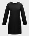 blouson-sleeve double jersey mini dress