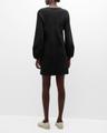 blouson-sleeve double jersey mini dress