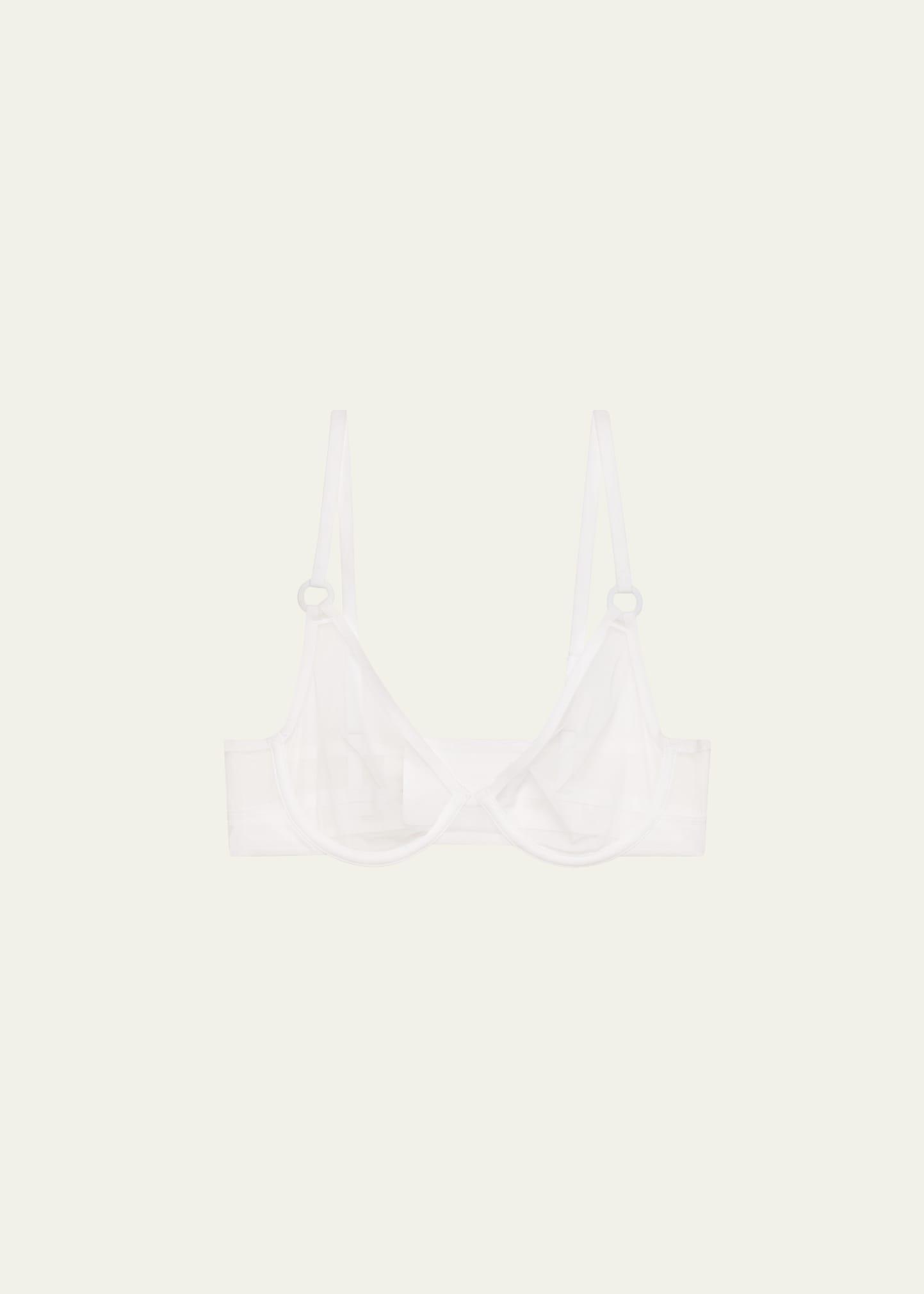 blue monday stretch tulle balcony bra