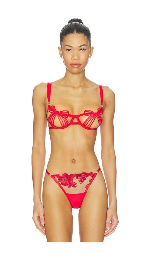 bluebella annabel wired bra in red.