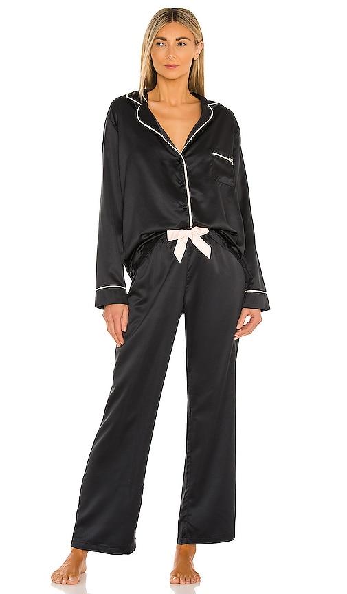 bluebella claudia pj set in black.