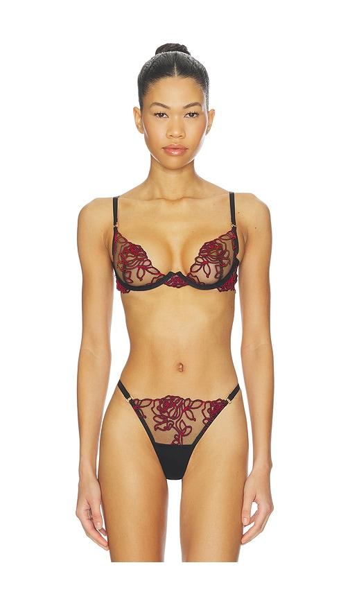 bluebella malina wired bra in black,red.
