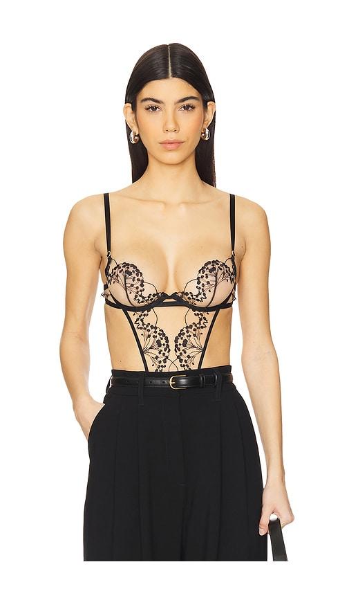 bluebella marisa bodysuit in black.