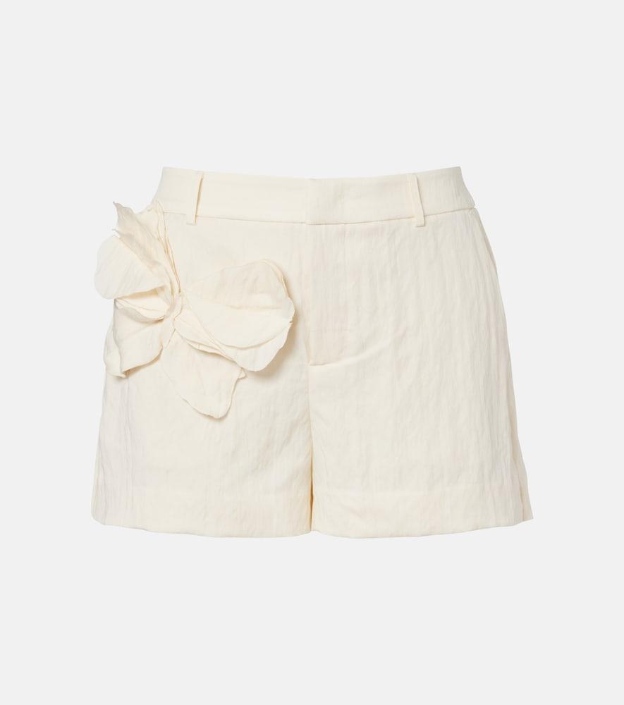 blumarine appliqué gabardine shorts