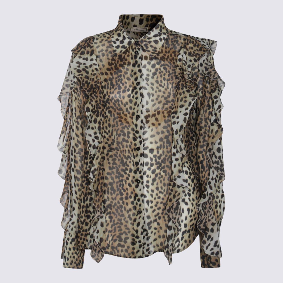 blumarine black and brown shirt