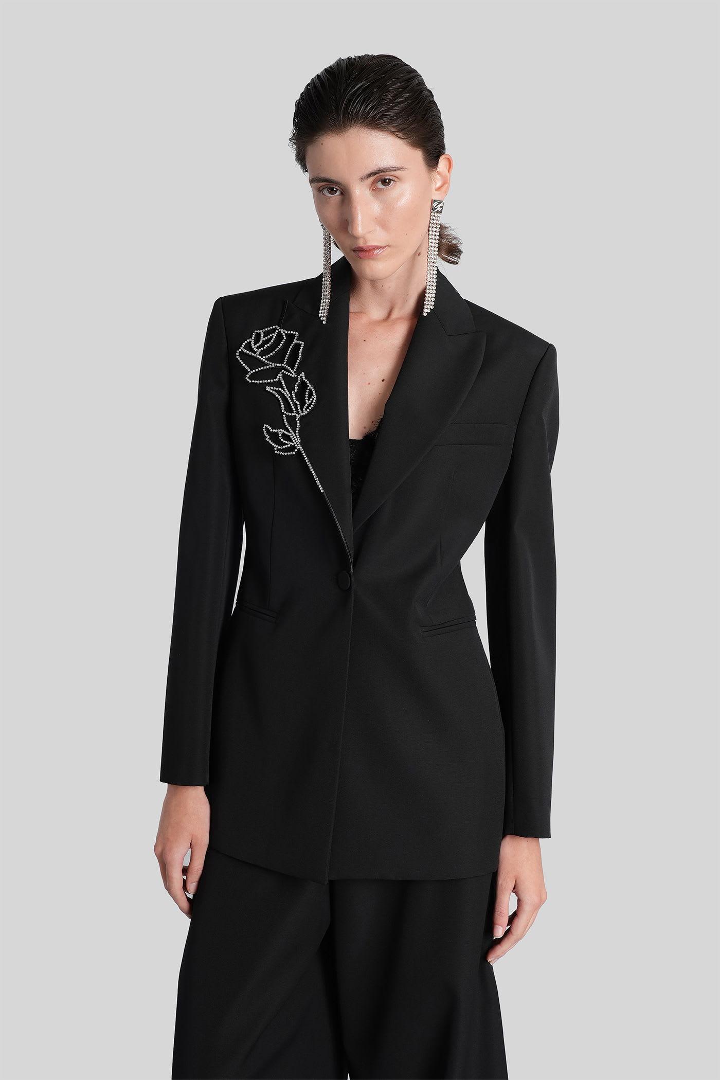 blumarine blazer in black wool