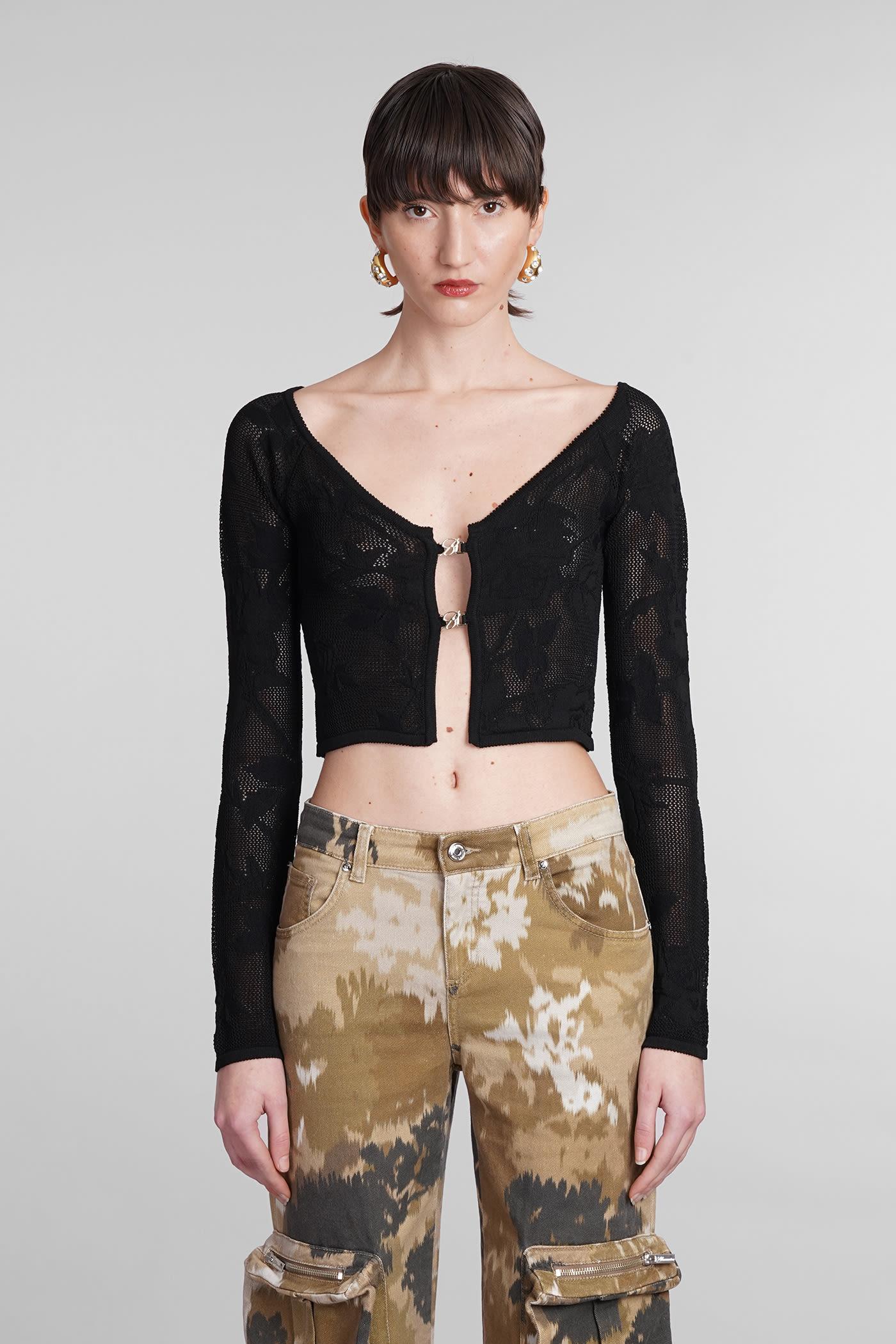 blumarine cardigan in black viscose