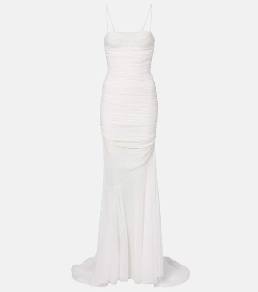 blumarine draped gown