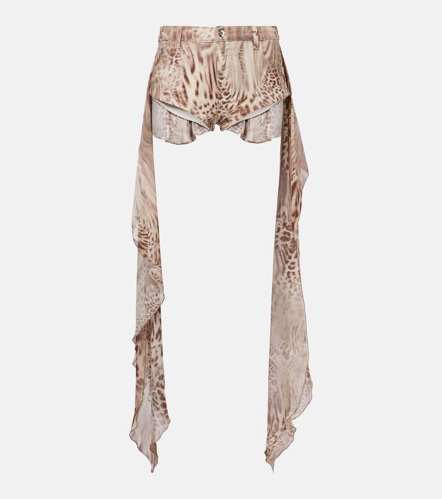 blumarine draped leopard