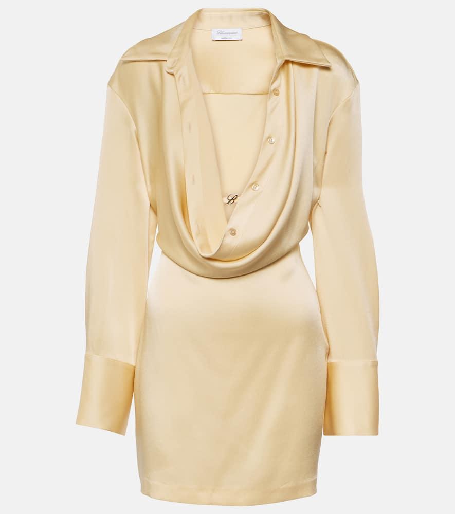 blumarine draped satin minidress