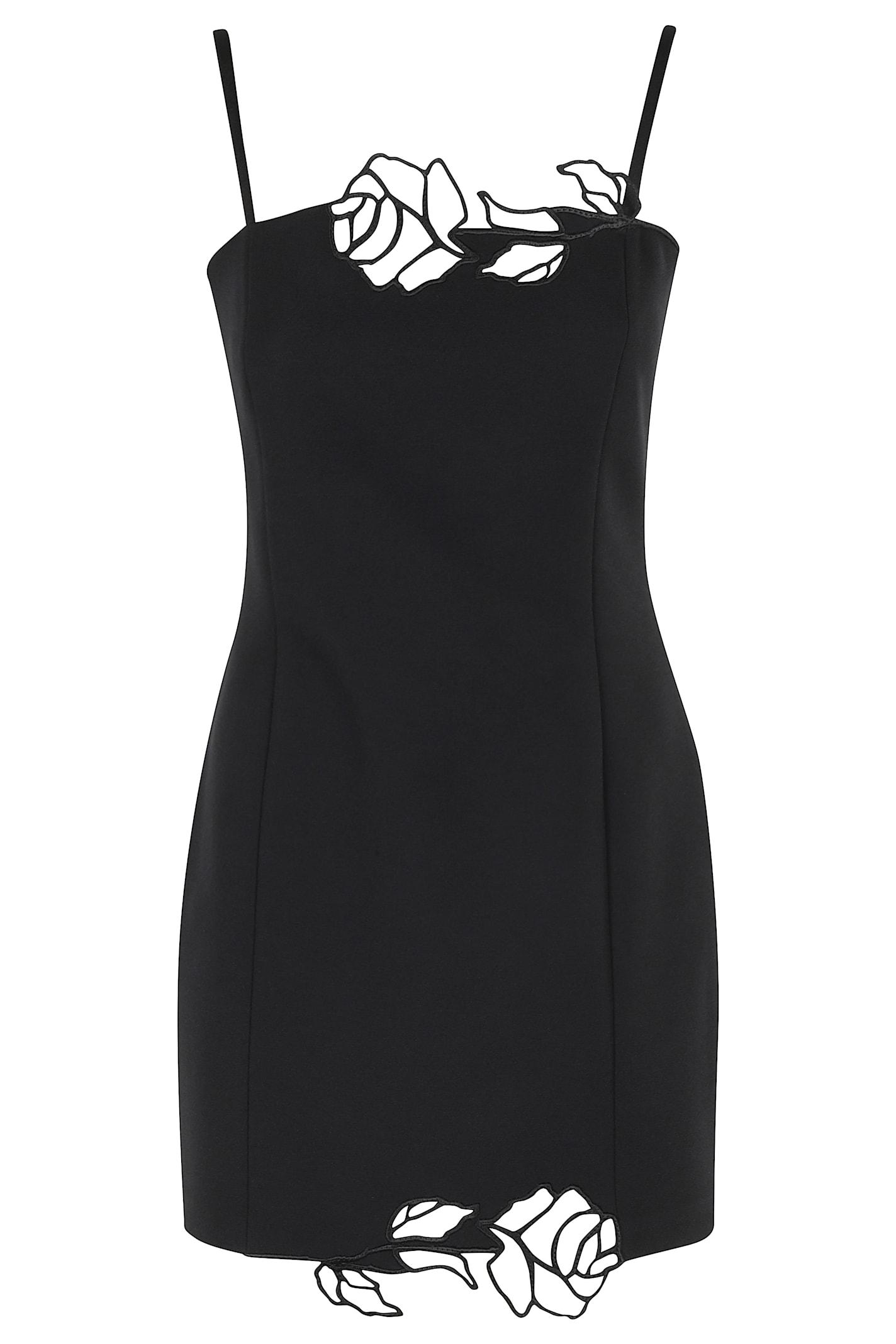 blumarine emb cadi crepe dress