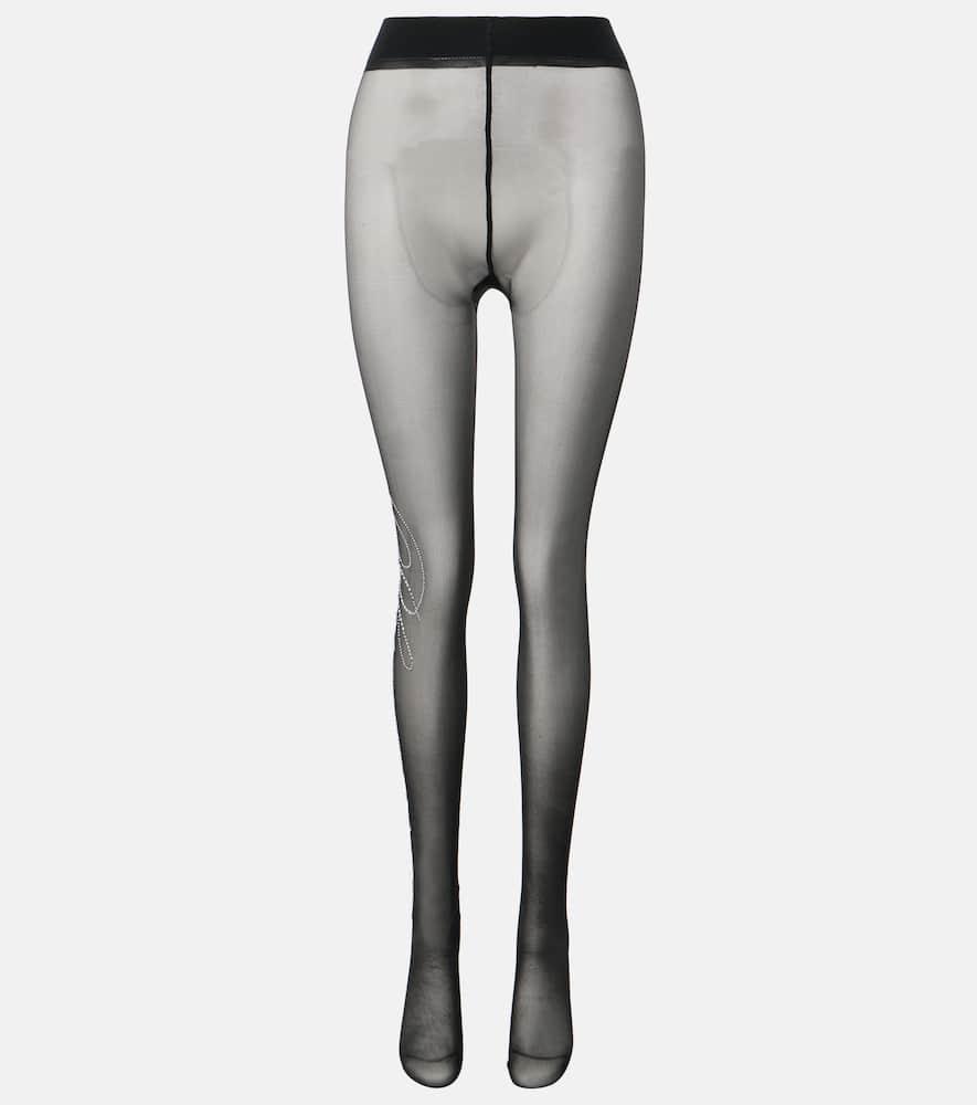 blumarine embellished tights