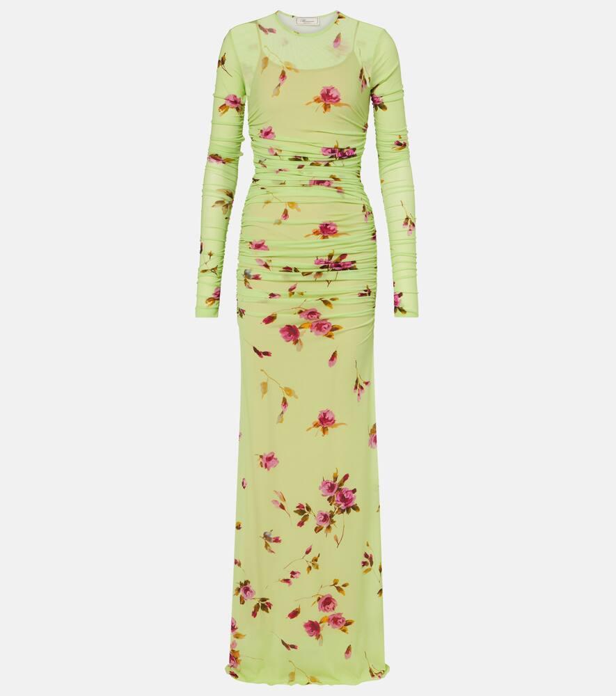 blumarine floral jersey maxi dress