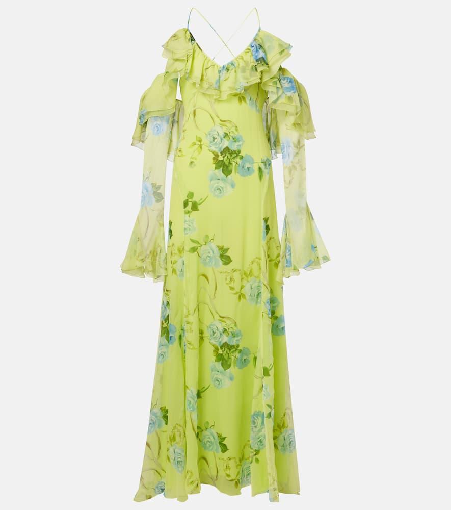 blumarine floral silk crêpe gown