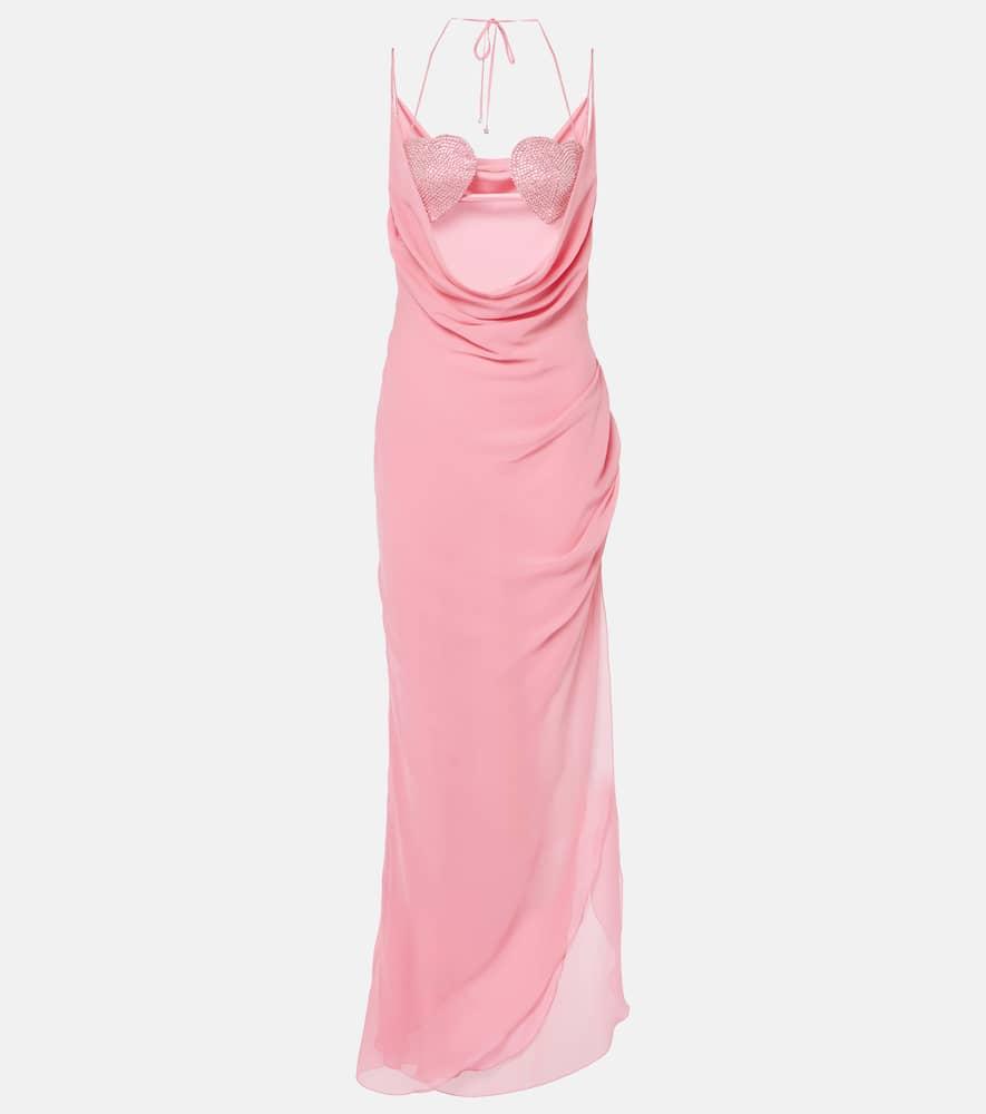 blumarine georg embellished maxi dress