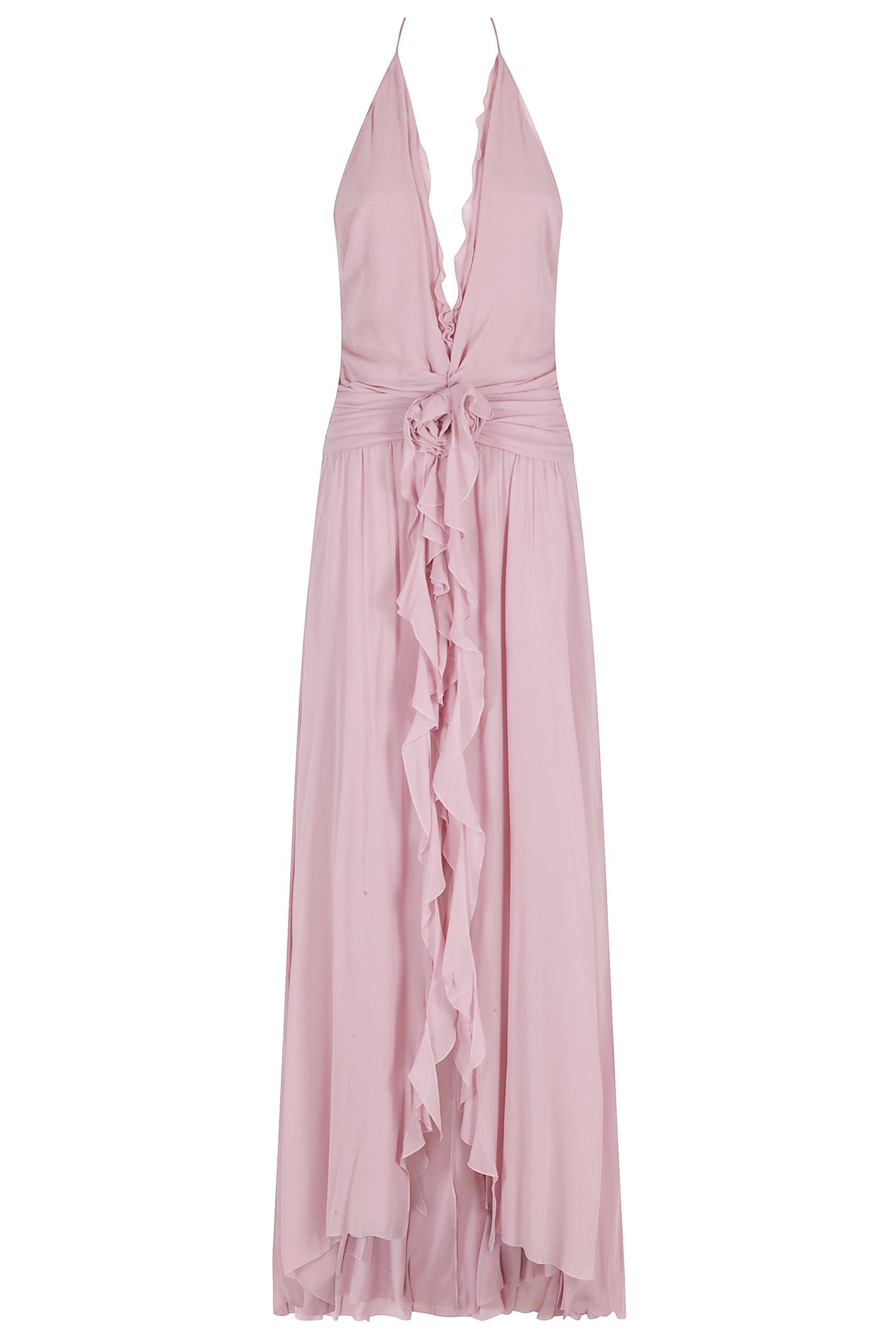 blumarine georgette long dress