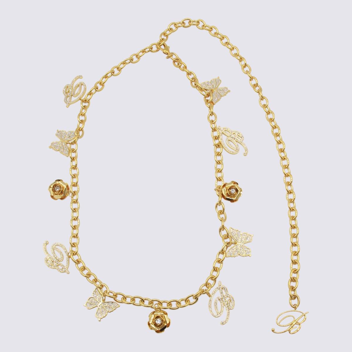 blumarine gold tone belt