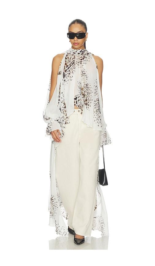blumarine hi low top in white.