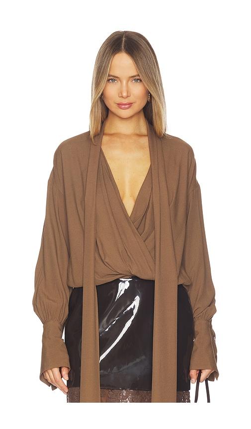 blumarine marocaine top in brown.