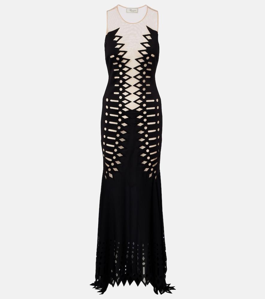 blumarine mesh gown