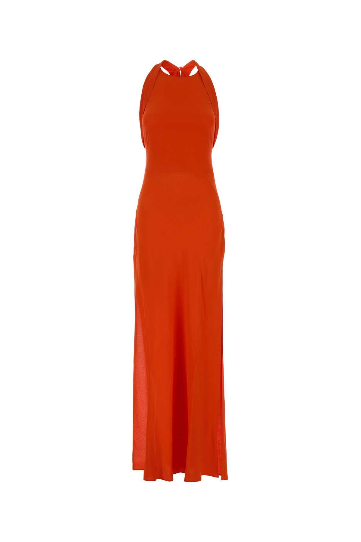 blumarine orange marocaine long dress