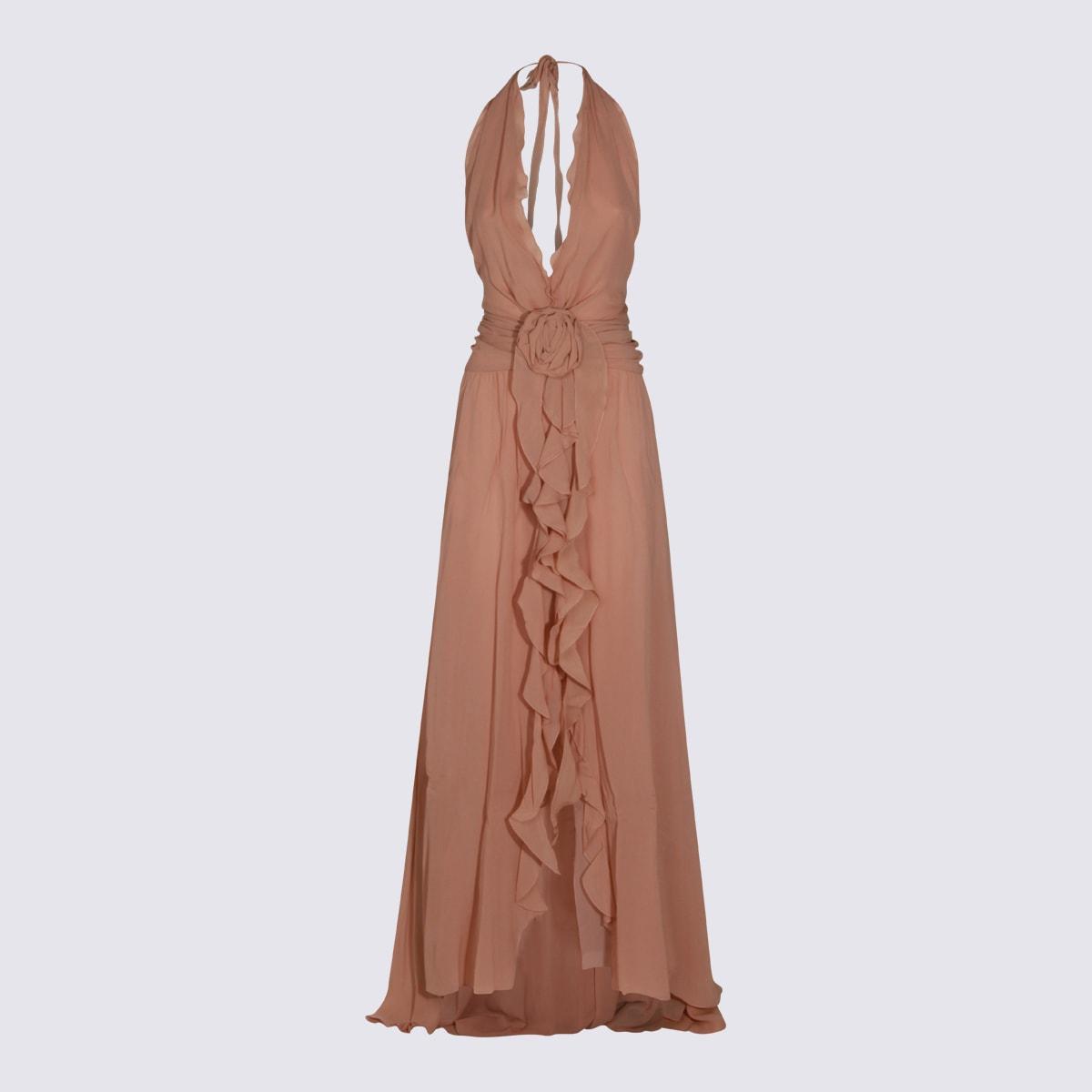 blumarine pink maxi dress