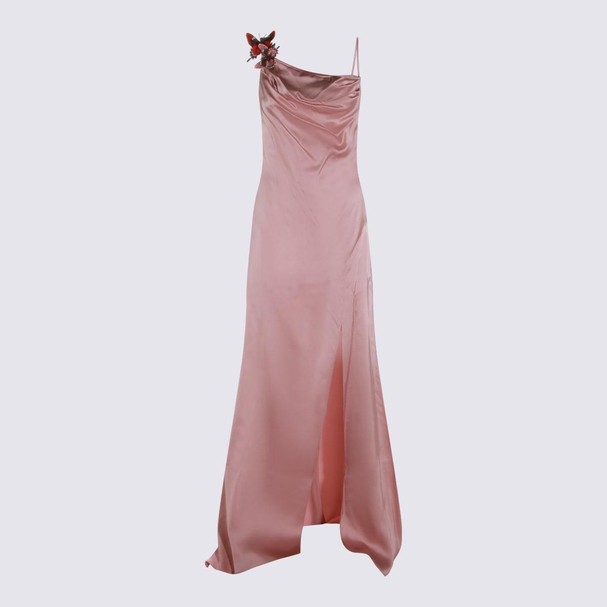 blumarine pink viscose dress