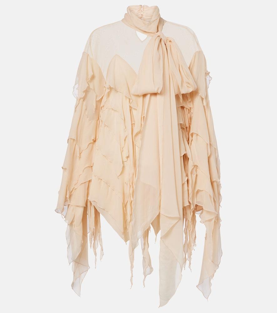 blumarine ruffled scarf
