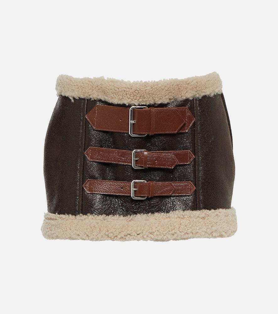 blumarine shearling