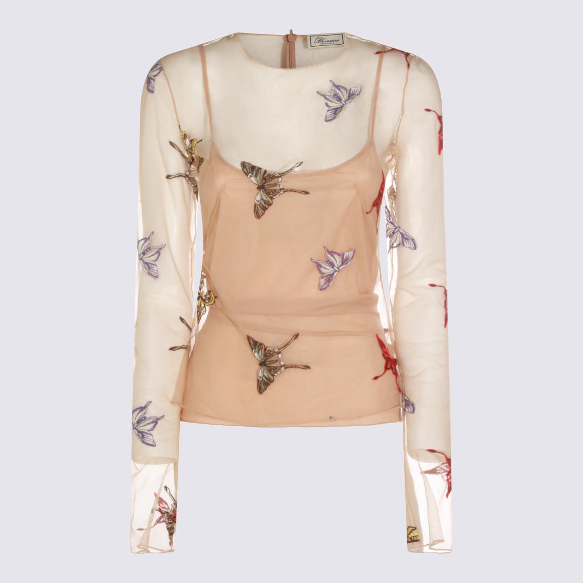 blumarine top camel/multi _pa pl - women