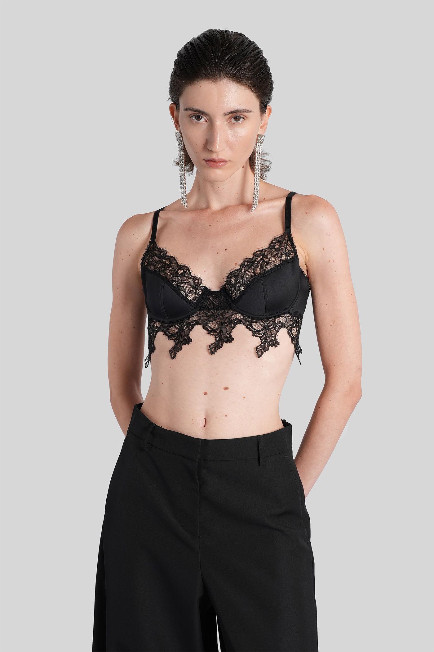 blumarine topwear in black polyester