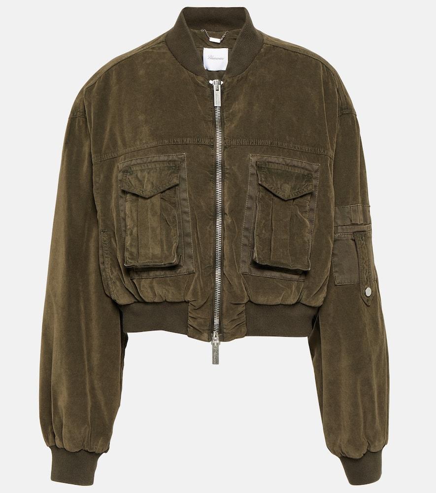 blumarine velvet bomber jacket